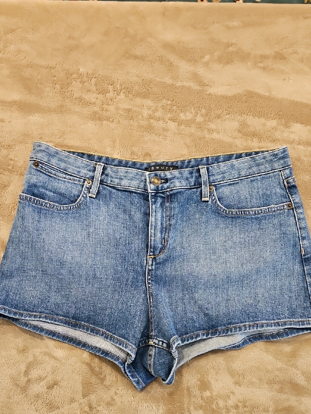 Theory Light Blue Denim Jean Shorts